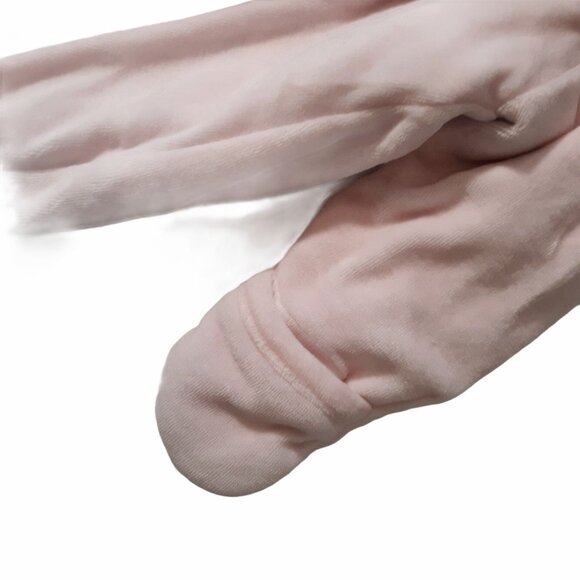 Disney Classic Pooh Baby Girl Hooded Pink Fleece Footed Onesie Embroidery 6M - Picture 4 of 7